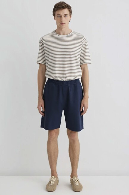 Erkek Örme Şort 0410314-70490 Lacivert (3)