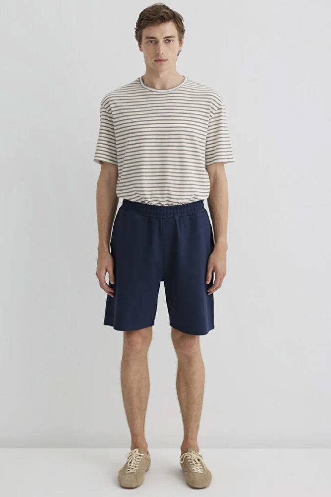 Erkek Örme Şort 0410314-70490 Lacivert 