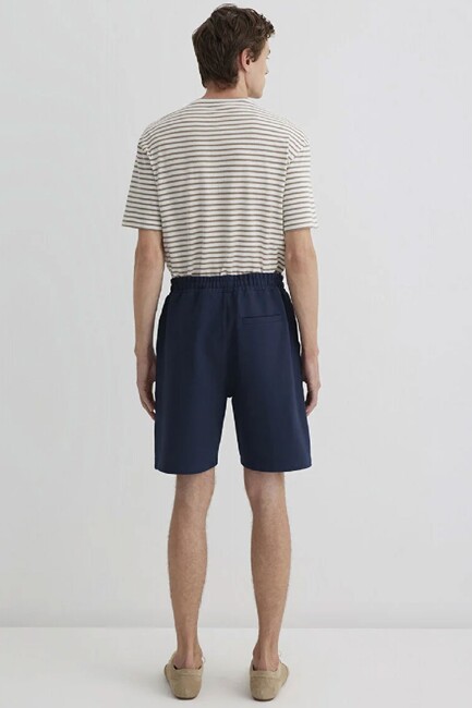 Erkek Örme Şort 0410314-70490 Lacivert - Thumbnail