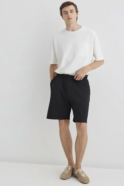 Erkek Örme Şort 0410314-900 Siyah (1)