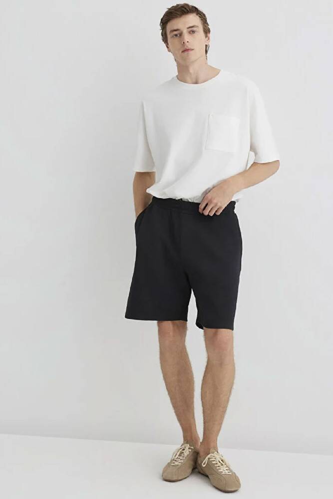 Erkek Örme Şort 0410314-900 Siyah 