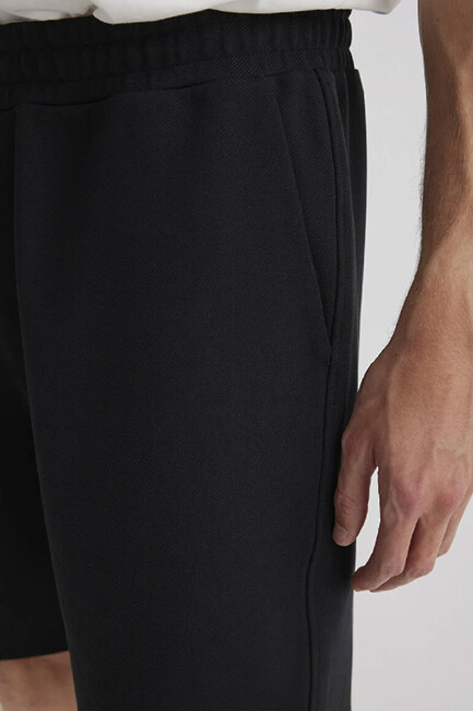 Erkek Örme Şort 0410314-900 Siyah - Thumbnail