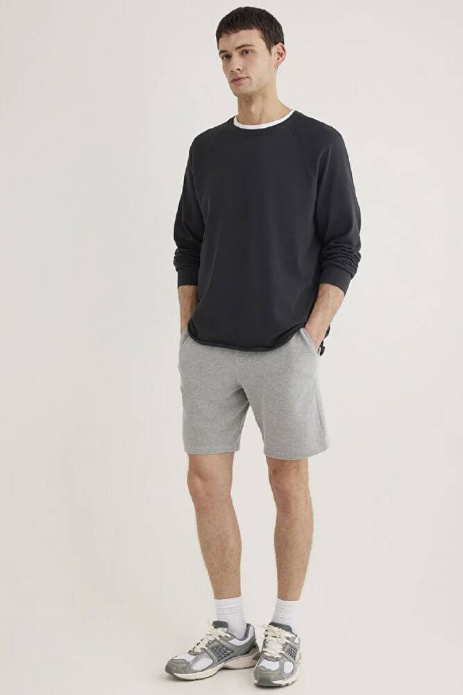 Erkek Örme Şort 066694-33396 Gri 