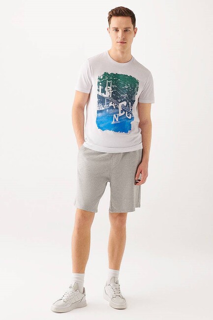 Erkek Örme Şort 066935-35010 Gri (1)