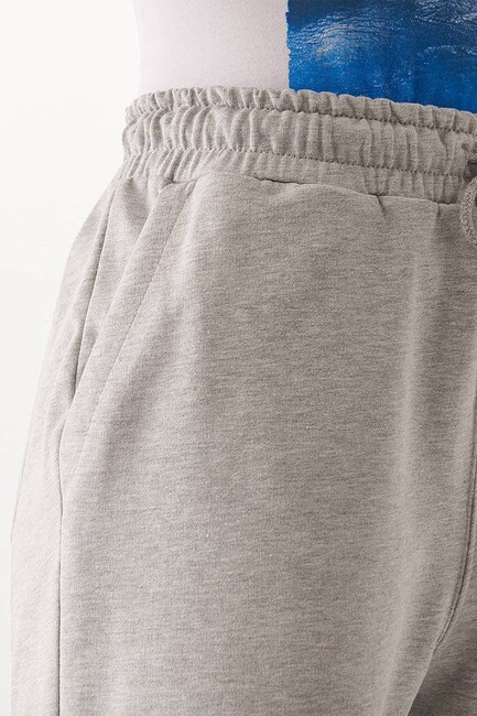 Erkek Örme Şort 066935-35010 Gri - Thumbnail