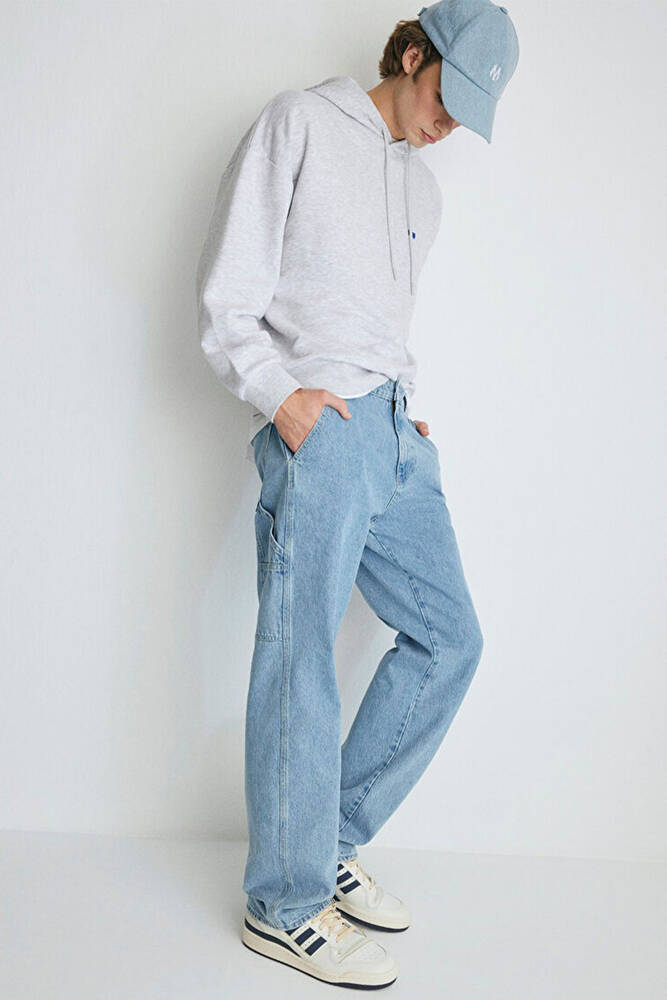 Erkek Oxford Jean Pantolon 0010069-82794 Mavi 