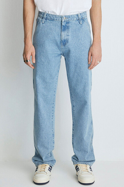 Erkek Oxford Jean Pantolon 0010069-82794 Mavi - Thumbnail