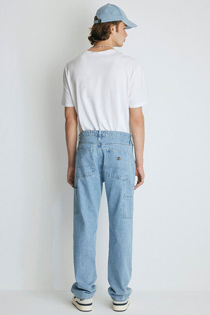 Erkek Oxford Jean Pantolon 0010069-82794 Mavi - Thumbnail