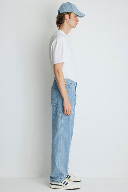 Erkek Oxford Jean Pantolon 0010069-82794 Mavi - Thumbnail