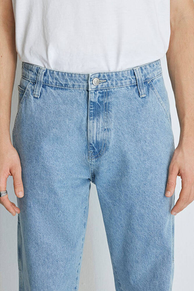 Erkek Oxford Jean Pantolon 0010069-82794 Mavi 