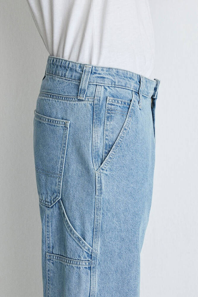 Erkek Oxford Jean Pantolon 0010069-82794 Mavi 