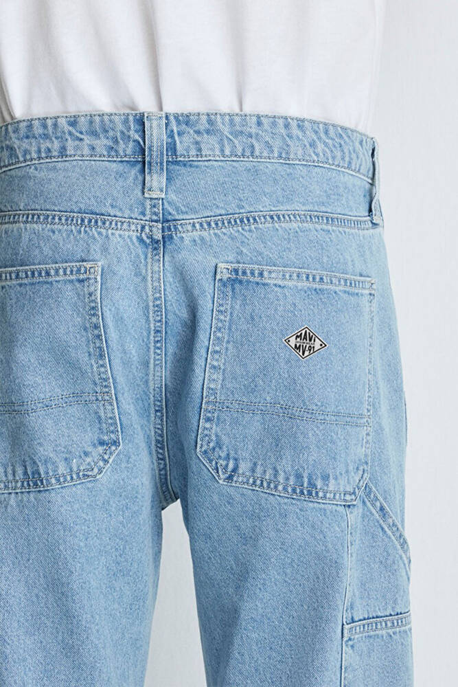 Erkek Oxford Jean Pantolon 0010069-82794 Mavi 