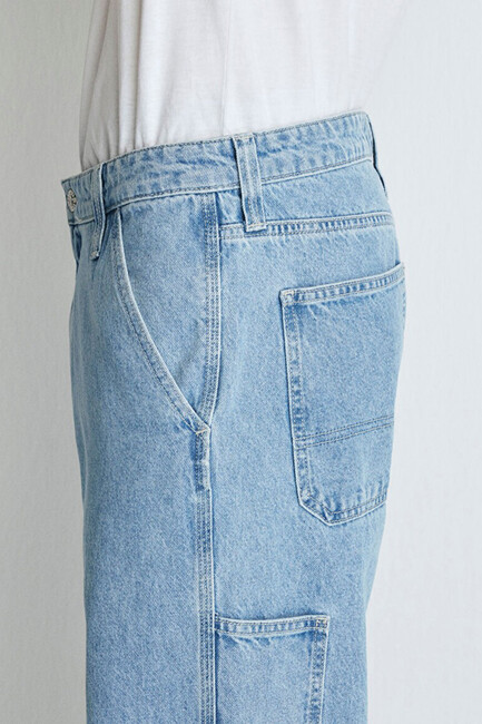 Erkek Oxford Jean Pantolon 0010069-82794 Mavi - Thumbnail