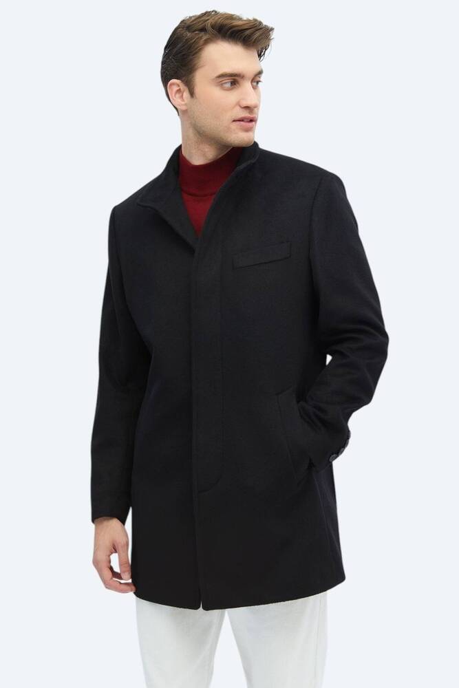Erkek Kaşmir Palto PLT-149 10151594 Siyah 