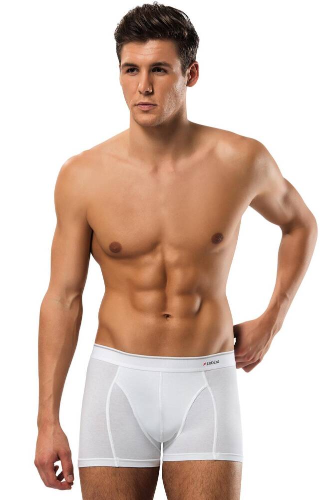 Erkek Pamuk Elastan Klasik Boxer 111R1445 Beyaz  - 1