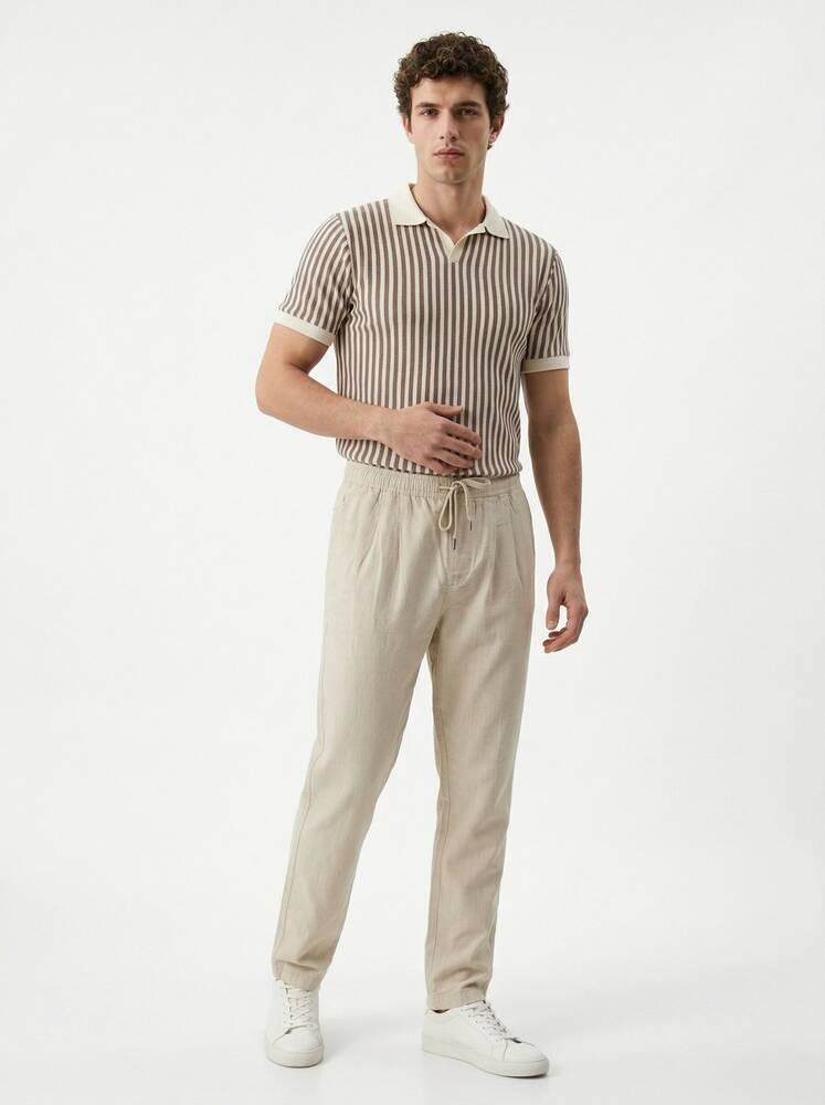 Erkek Pantolon LF2039506 Ekru 