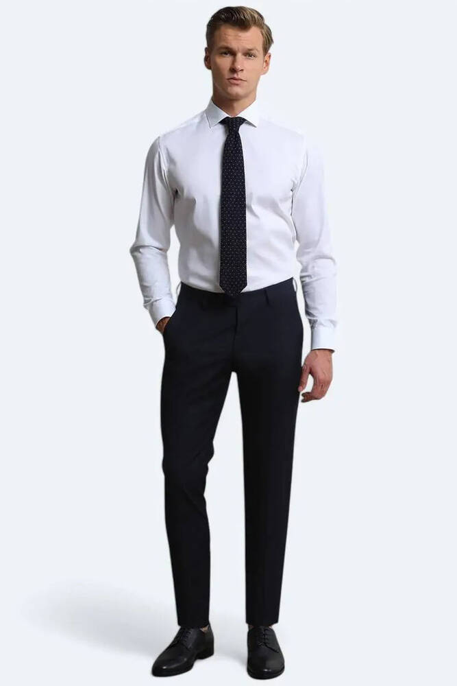 Erkek Yün Karışımlı Dokuma Pantolon PANT-454 10141093 Lacivert 