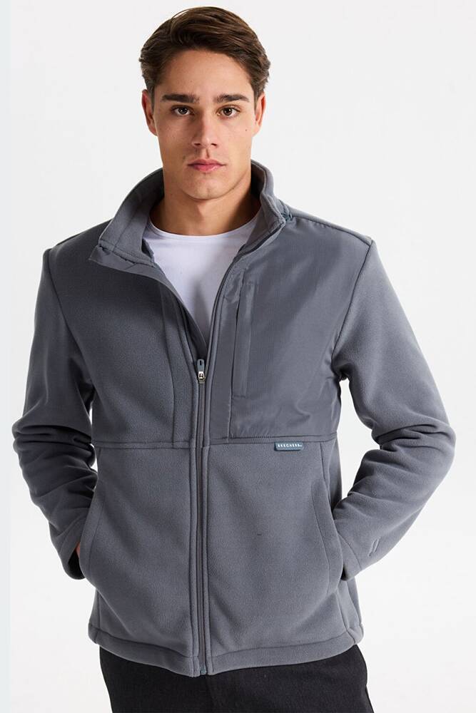 Erkek Polar Ceket S2520130-3998 Gri 