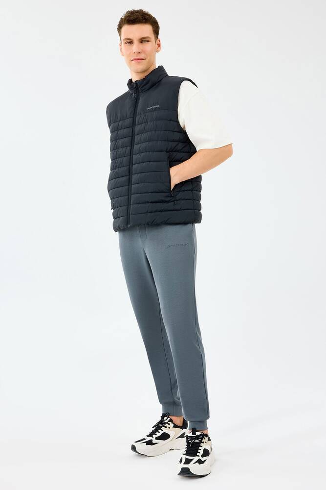 Erkek Polar Lining Paded Yelek S242212-3817 Siyah 