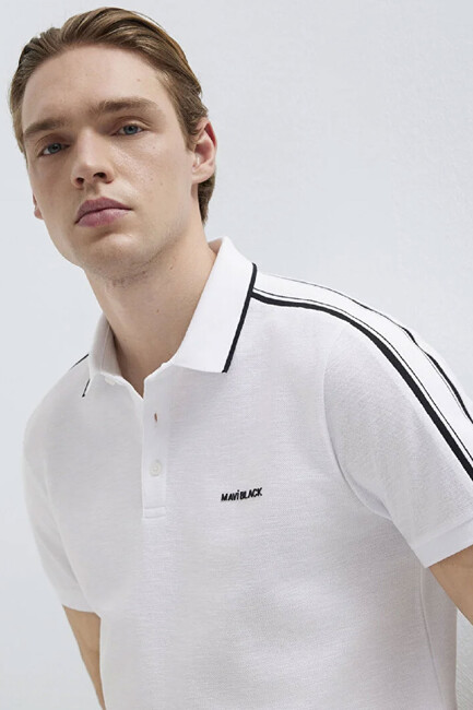 Erkek Polo Tişört 0611838-620 Beyaz - Thumbnail