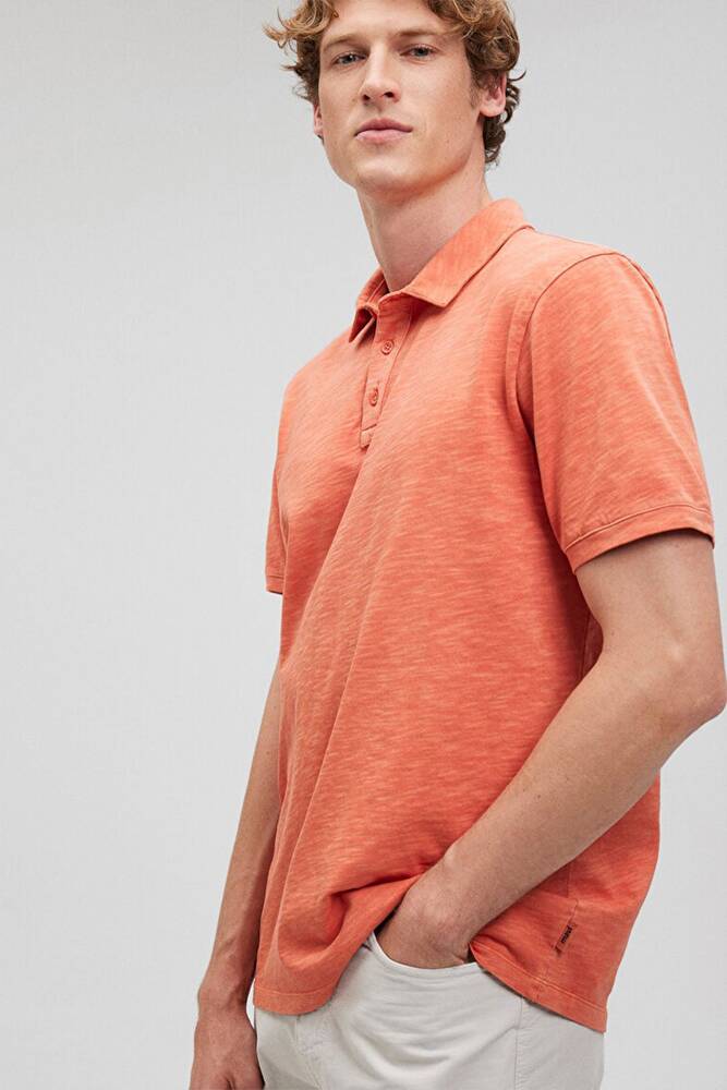 Erkek Polo Tişört 0611858-70439 Turuncu 