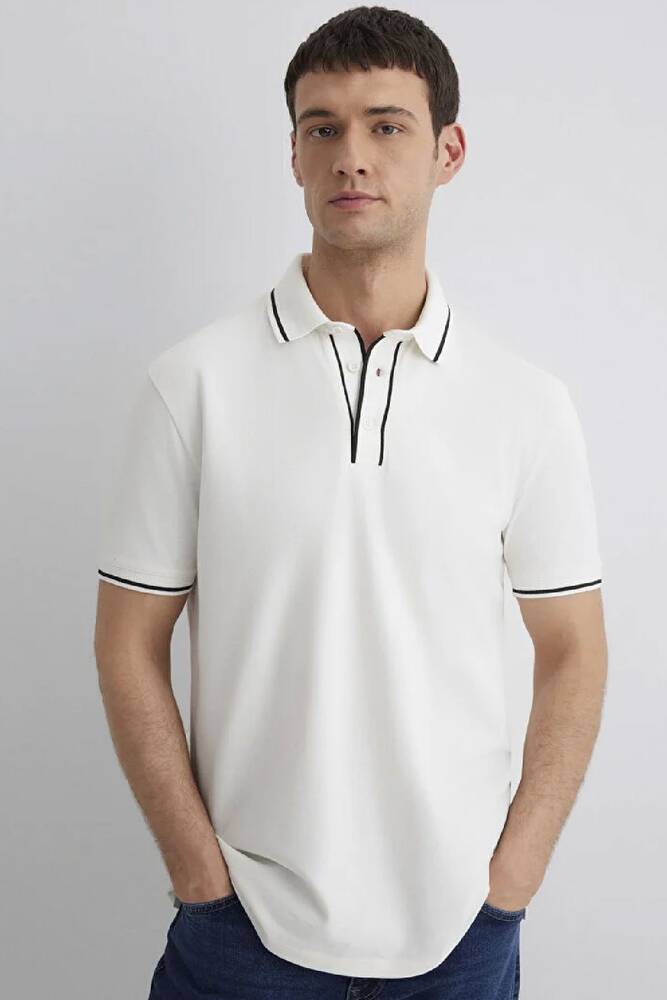 Erkek Polo Tişört 0612648-70057 Ekru 