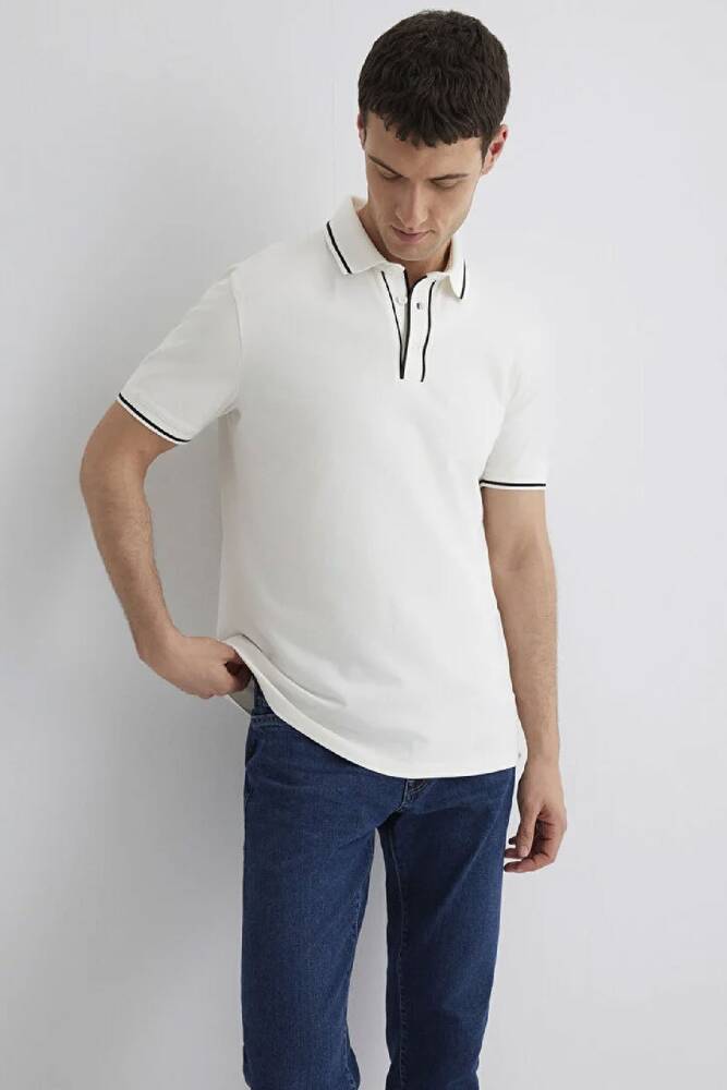 Erkek Polo Tişört 0612648-70057 Ekru 