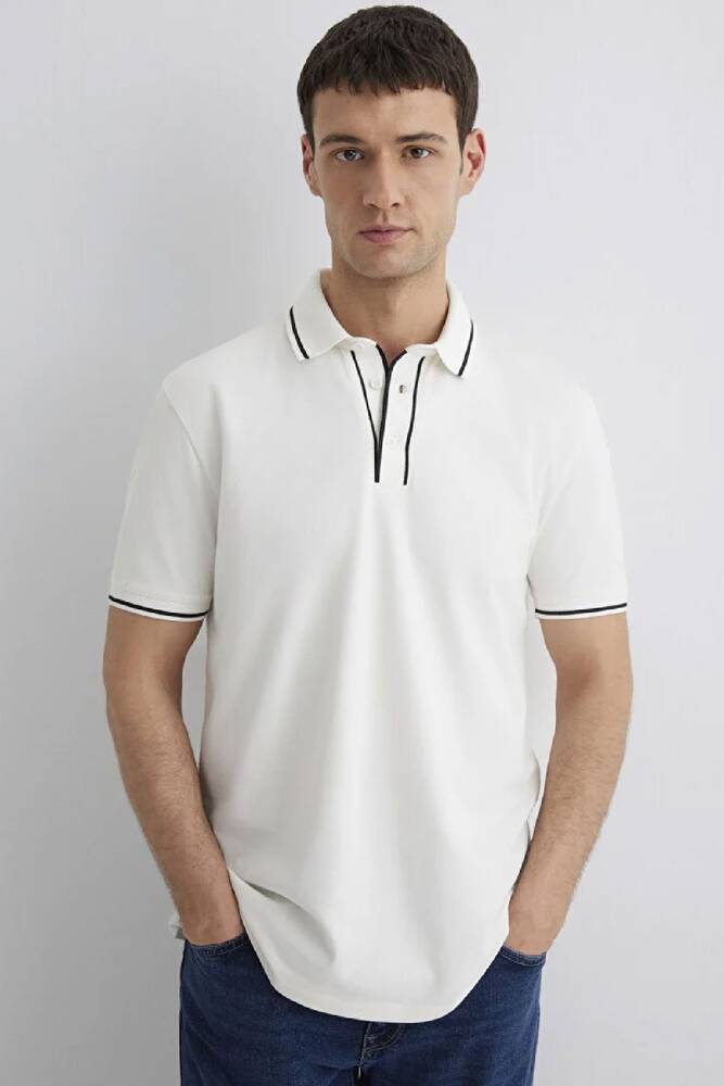 Erkek Polo Tişört 0612648-70057 Ekru 
