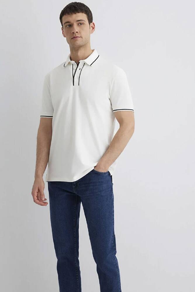 Erkek Polo Tişört 0612648-70057 Ekru 