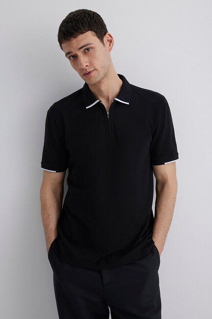 Erkek Polo Tişört 0612654-900 Siyah (2)
