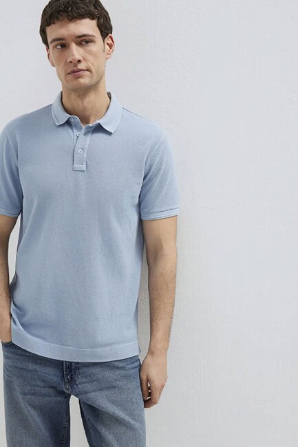 Erkek Polo Tişört 0613151-70829 Mavi (1)