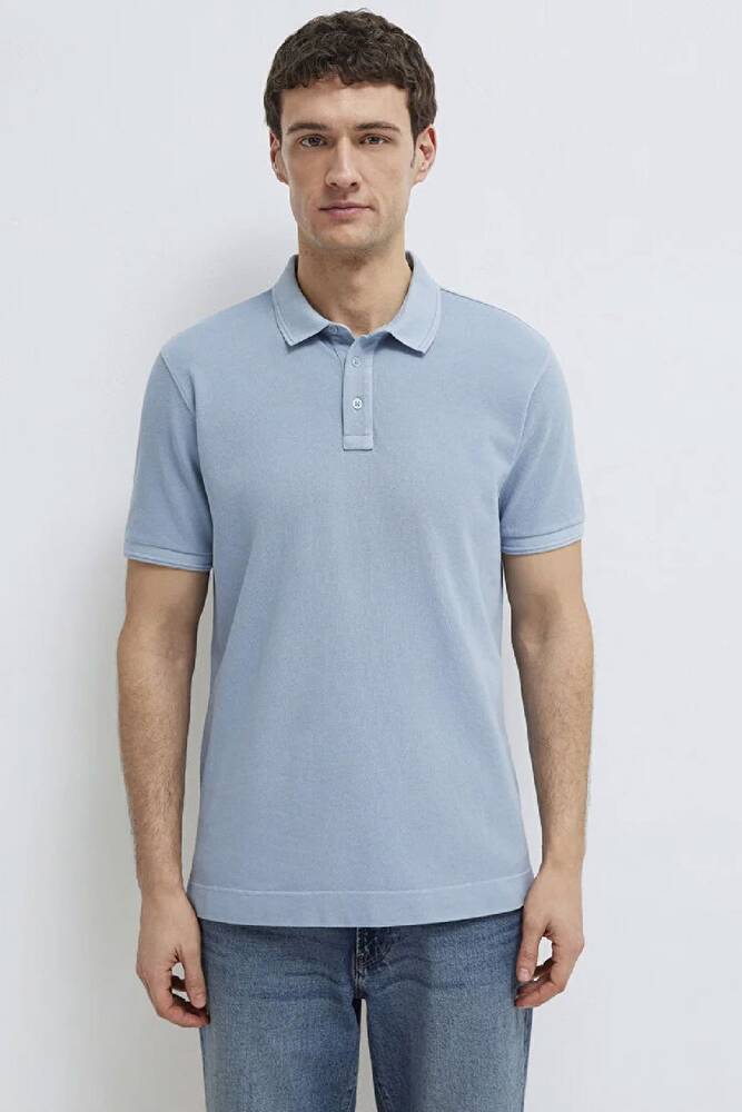 Erkek Polo Tişört 0613151-70829 Mavi 