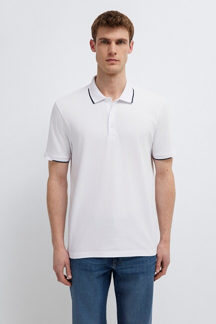 Erkek Polo Tişört 0613272-620 Beyaz - Thumbnail