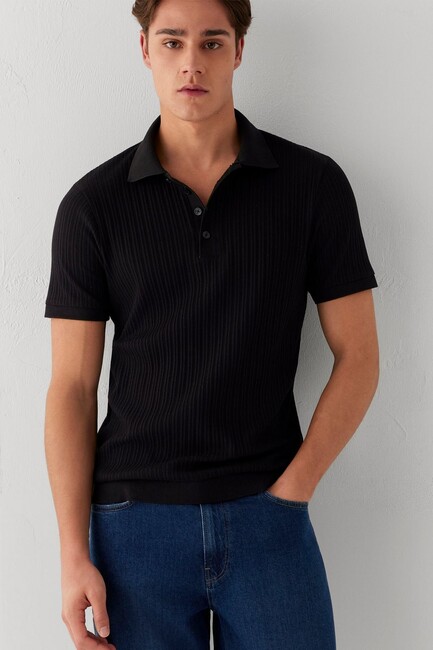 Erkek Polo Tişört 0613295-900 Siyah (1)