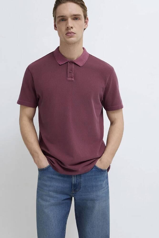 Erkek Polo Tişört 0613311-70426 Bordo 
