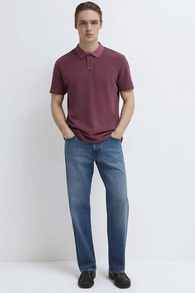 Erkek Polo Tişört 0613311-70426 Bordo 