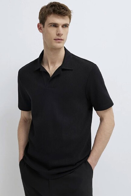 Erkek Polo Tişört 0613372-900 Siyah - Thumbnail