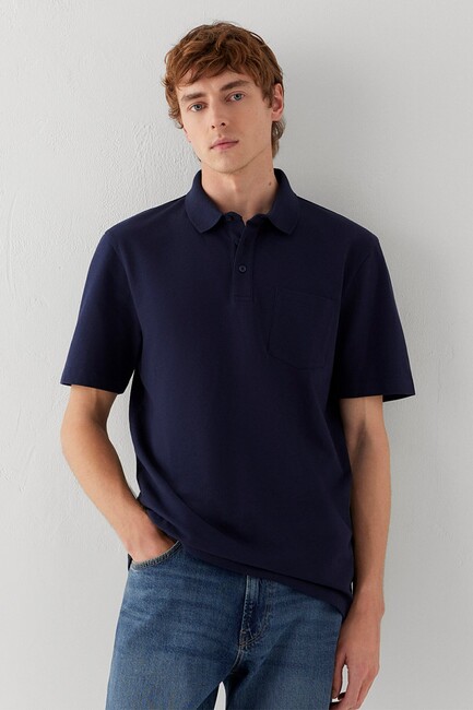 Erkek Polo Tişört 0613465-70497 Lacivert (1)