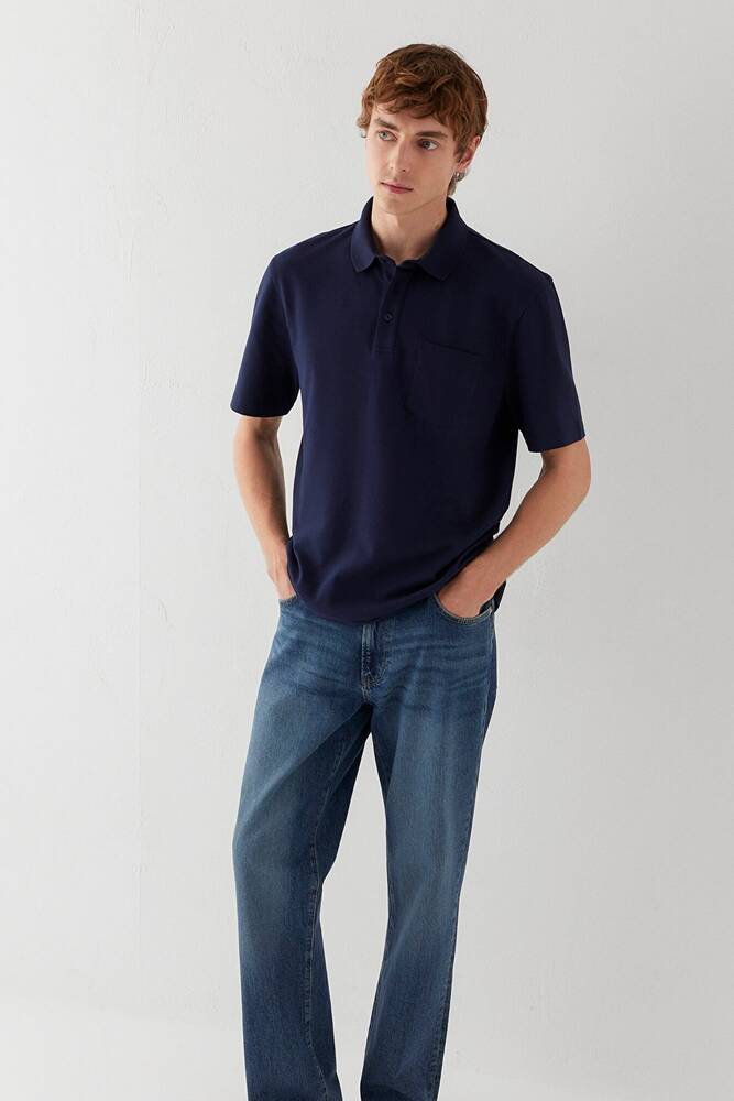 Erkek Polo Tişört 0613465-70497 Lacivert 