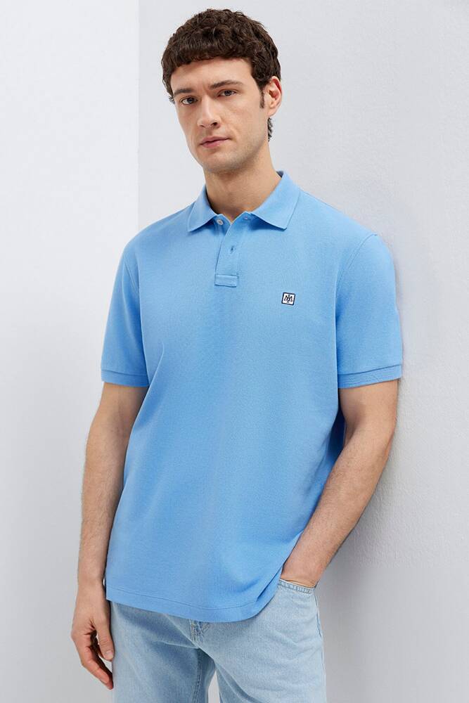 Erkek Polo Tişört 0613473-70856 Mavi 