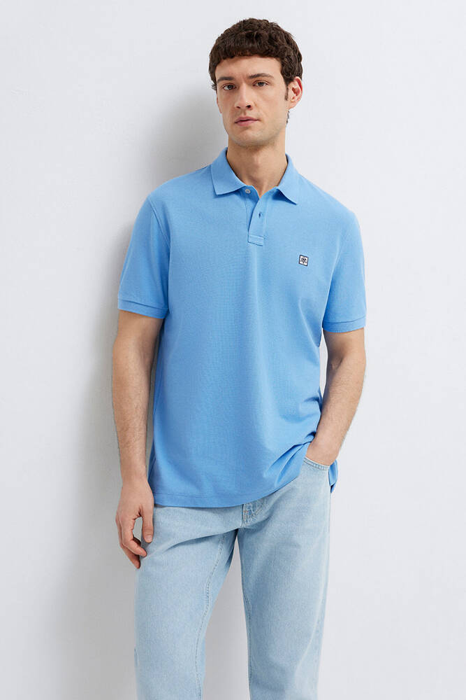 Erkek Polo Tişört 0613473-70856 Mavi 