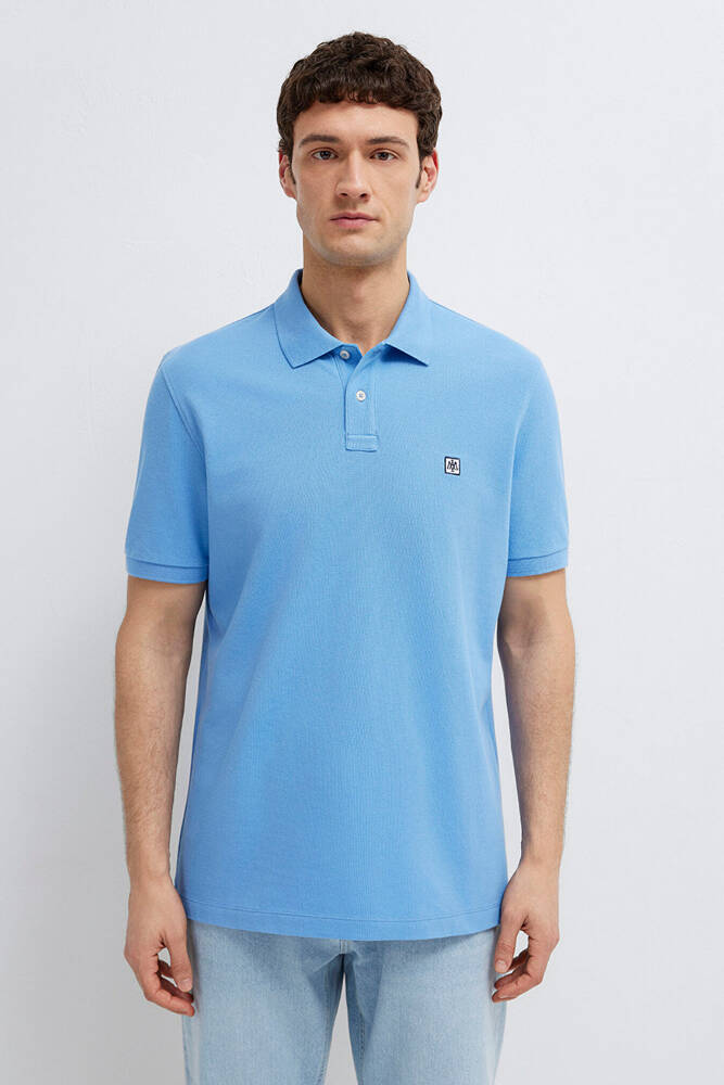 Erkek Polo Tişört 0613473-70856 Mavi 