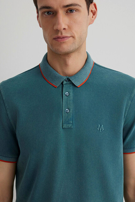 Erkek Polo Tişört 065920-30708 Yeşil - Thumbnail