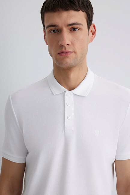 Erkek Polo Tshırt 064946-27879 Beyaz - Thumbnail