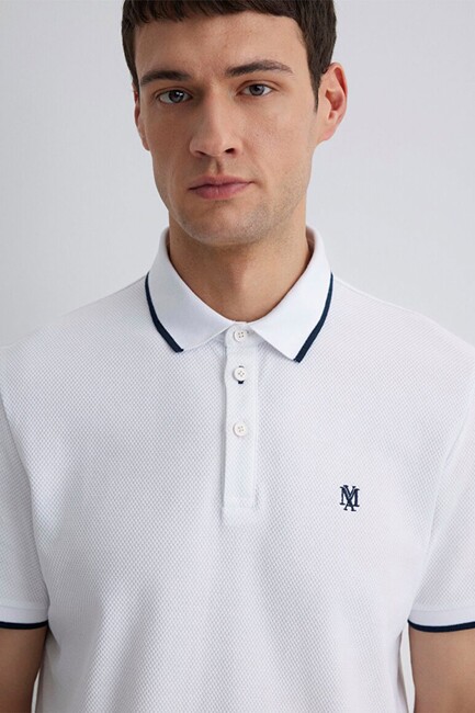 Erkek Polo Tshırt 066039-620 Beyaz - Thumbnail
