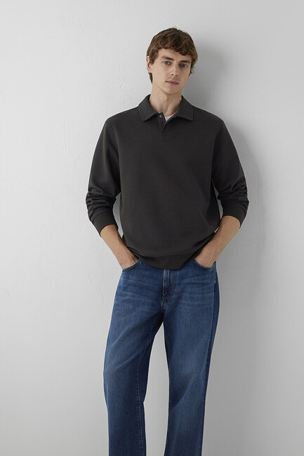Erkek Polo Yaka Sweat 0S10631-90892 Kahve (1)