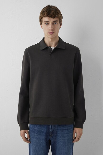 Erkek Polo Yaka Sweat 0S10631-90892 Kahve (3)