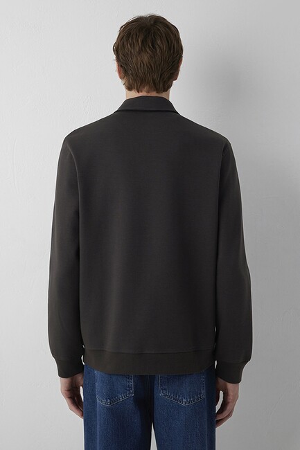 Erkek Polo Yaka Sweat 0S10631-90892 Kahve - Thumbnail