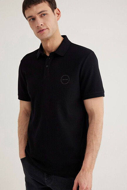 Erkek Polo Yaka Tişört 0610305-900 Siyah (2)