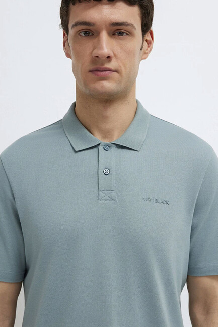 Erkek Polo Yaka Tişört 0611837-70118 Yeşil - Thumbnail